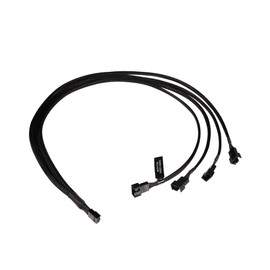 Alphacool 18684 Y-Splitter 4-Pin to 4x 4-Pin PWM 60 cm Cable Modding Sleeved Black