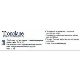 Tronolane Anesthetic Cream for Hemorrhoids 1 oz (Pack of 2)