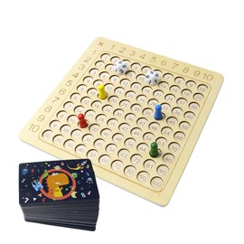 Hsthe Sea Wooden Math Multiplication Board, Educational Multiplication Board Games, Math Times Table Games, Perfect Tool for Students