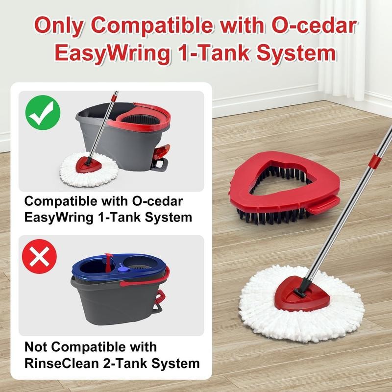 Spin Mop Head Replacement & Shower Floor Scrubber，for O Cedar
