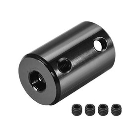 uxcell 6mm to 12mm Bore Rigid Coupling 25mm Length 16mm Diameter Aluminum Alloy Shaft Coupler Connector Red 4pcs