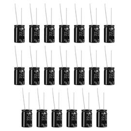 20 Unidades 450V 22uf 105°C Capacitores Electrolíticos Axiales con Largos Cables para Reparación de Fuentes de Poder y Amplificadores