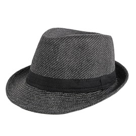 White Fang CZ103 Hat, Medium Folding Hat, Ordinary Pattern, Soft Hat, Simple, Adult, Travel, Men's, Women's,, gray (dark gray)