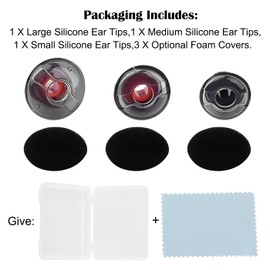 DMZHY Earbud Tips Eartips Ear Buds Replacement Earphone Ear Tips Kits Earpads Foam Set Cushion Earpieces for Plantronics Voyager 5200 5220 5210 Bluetooth Headset Headphone Foam Covers 3 Pairs SML