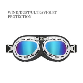 Cretassion Multicoloured Ski Snowboard Goggles Men Women UV Protection Goggle, Motocross Goggles Helmet Compatible, Anti-Fog Ski Sports Glasses for Skiing Motorcycle Bicycle Skating