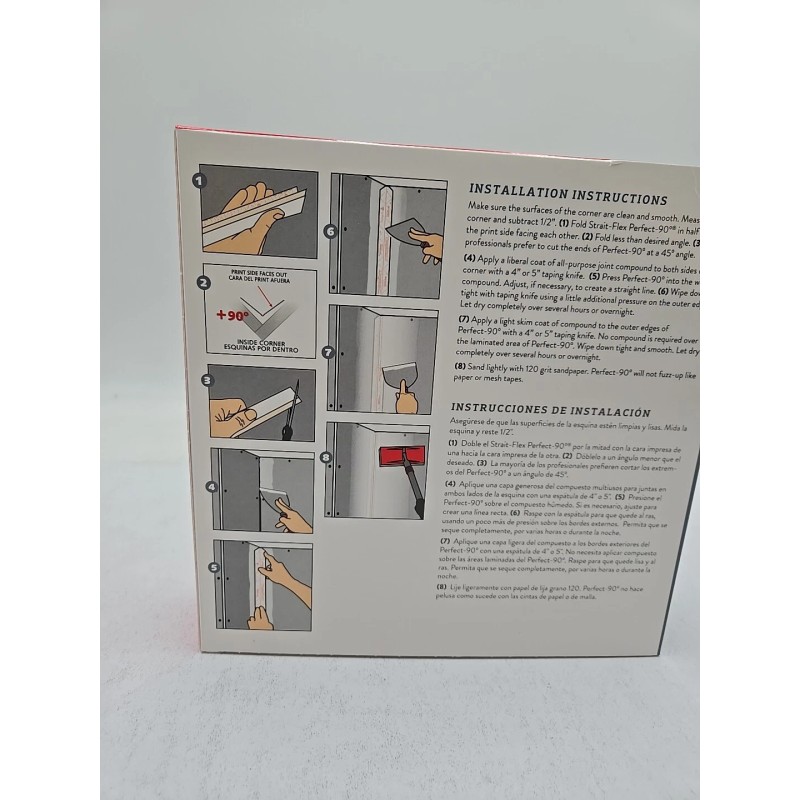 Strait-Flex P90-100 2-1/6in X 100ft Perfect-90 Flexible Corner Trim Case