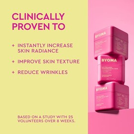Byoma Máscara Facial Bio-collagen Radiance, Máscara de Lámina Líquida Transformadora, Resplandor Instantáneo, Mejora Elasticidad, Reduce Arrugas