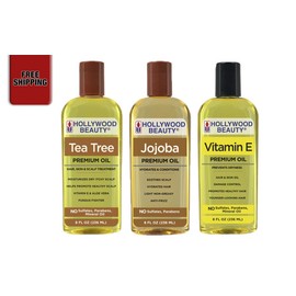 Hollywood Beauty [HOLLYWOOD BEAUTY] Tea Tree & Vitamin E & Jojoba Preamium Oil Set(8 fl.oz. each)