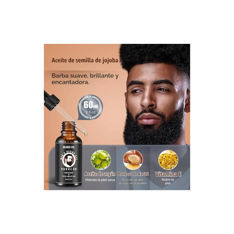 Varolan Kit de Crecimiento y Aseo de Barba - Aceite