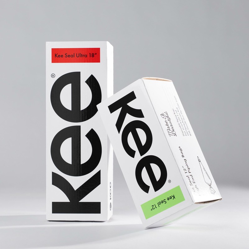 KEE-SEAL Disposable Pastry Bags, Piping Bag with Grip Tight Outer