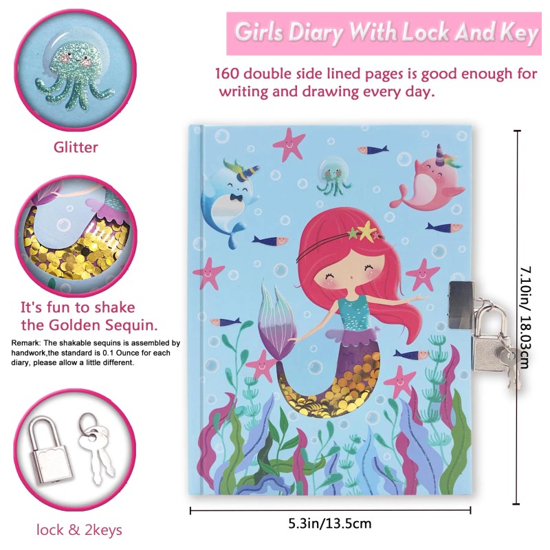 In Stock Kids Girl's Secret Diaries Mermaid Diary Set with