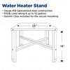 Everflow GWHS24 Water Heater Stand, Galvanized Steel, Chrome 24 in.