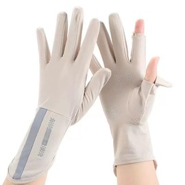 Bawnhaw Driving Gloves for Women Men UV Protection UPF 50+, Extended-Cuff 2-Fingers-Flip Sun Gloves for Cycling, Fishing, Kayaking, Rowing, Hunting