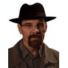 The One Who Knocks Clear Rectangular Aviator Lens Glasses, Silver