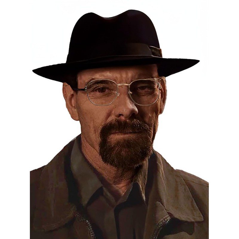 The One Who Knocks Clear Rectangular Aviator Lens Glasses, Silver