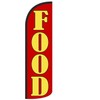 4 Less Co FOOD Windless Swooper Flag Feather Banner Sign