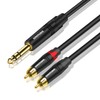 DREMAKE RCA to 6.35mm Y Splitter Cable, 10FT TRS 6.35mm