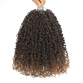 Yoolec 10 Packs Yanky Twist Crochet Braids Hair 10 Inch Pre-Twisted Passion Twist Crochet Hair, Fluffy Spring Mini Twist Pre Looped Passion Twist Hair Crochet Braiding Hair T27