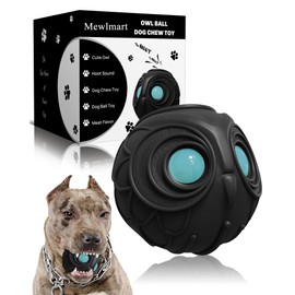 Mewlmart Giggle Ball for Dogs Owl Toys for Aggressive Chewers Punching Balls Gift for Dog Medium Large Dogs Jolly Ball Natural Rubber Cute Fun Owl Hoot (Death Knight)