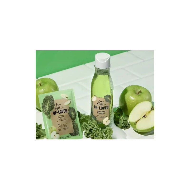 Shampoo Purificante con Manzana Reciclada y Kale Orgánica Love Nature