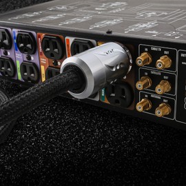 Viborg 20A HiFi Power Cable, 3.3FT, 2x9AWG, Hi-End Power Cord, US AC Mains Cord Audiophile Power Wire with Pure Copper Power Plug US+IEC C19 Connector