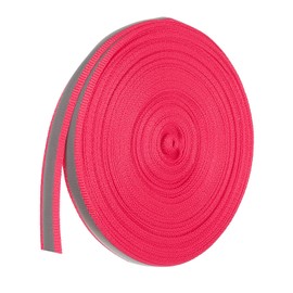 PATIKIL Reflective Tape Strip, 10mm x 22yards High Visibility Reflective Tape Sew-on DIY Warning Safety Fabric Webbing for Clothing Raincoats, Rose Red