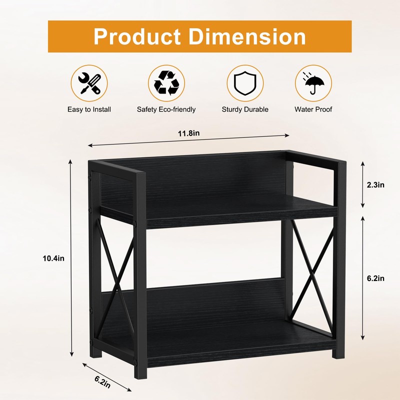 Giikin Kitchen Counter Shelf, 2 Tier Kitchen Spice Rack Organizer