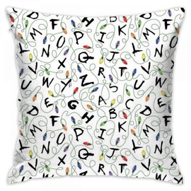 Meius Stranger Things Print Decorative Throw Pillow Covers/Handmade Pillow Shams, Pillows Inserts Decorative Throw Pillows 18 inch x 18 inch