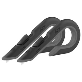 Slice Box Cutter, Heavy Duty Utility Knife, Safe Ceramic Blade Lasting 11x Longer than Metal, Stone, 2 Pack