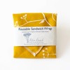Reusable Linen Sandwich Wrap with food grade washable, waterproof lining.
