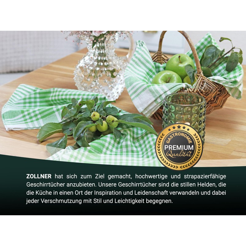 ZOLLNER Set of 10 Tea Towels – Cotton in 50