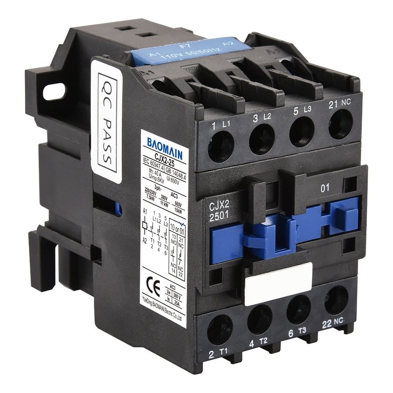 Baomain AC Contactor with Interlock CJX2-2501 110VAC 40A 6KV 50/60Hz