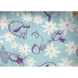 Hopscotch Allover Girls blue Free Spirit fabric