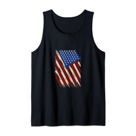 Red Blue Stars Stripe USA American Flag Tank Top