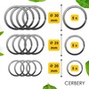Cerbery - Hardened Steel Key Ring Set - 5 x