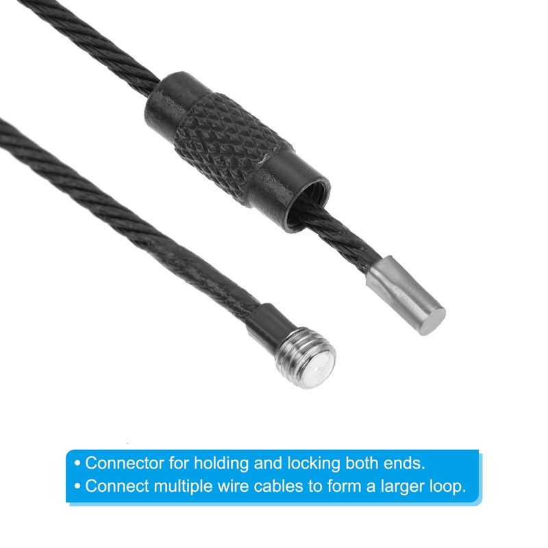 [PATIKIL] 20pcs 5.9" Length Wire Keychain Cable Stainless Steel Key