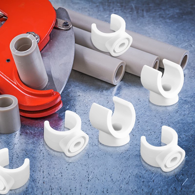 Pack of 20 Pipe Clamps 20 mm Plastic U-Hook Water