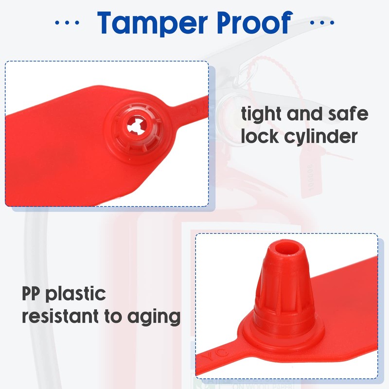 1000 Pcs Plastic Tamper Seals Fire Extinguisher Tags Security Tags