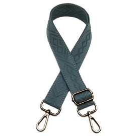 Adjustable Shoulder Strap for Bags, Unisex Replacement Bag Strap, Wide 3.8 cm, Plain Shoulder Strap, Length Adjustable 75-130 cm, Bag Straps for Changing, Bag Accessories, Bronze Buckle, Peacock Green