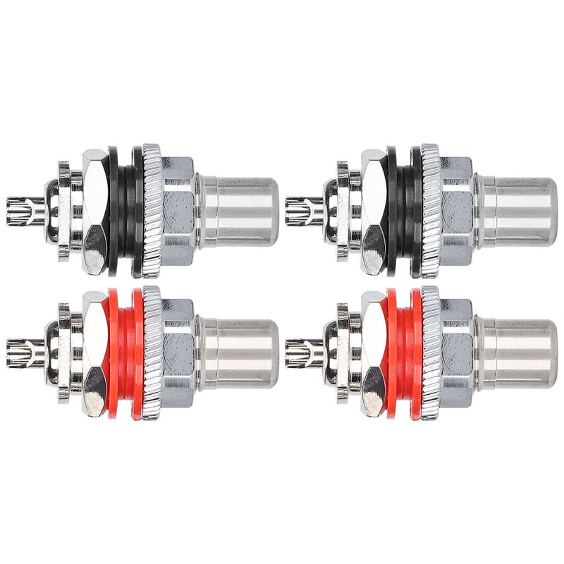 Monosaudio C401R 4Pcs RCA Socket Terminal Pure Copper Rhodium Plated