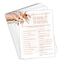 Your Main Event Prints Boho Orange and Terracotta Floral Wedding Bridal Shower Games and Activites (Wedding Traditions)