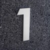 Numeros para casa delgados - 18cm 7inches - Aluminio Cepillado