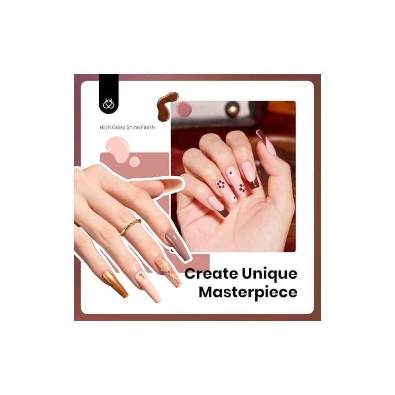 Beetles Esmalte en Gel Nude Invierno, Kit de 6 Colores