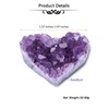 CrystalTears Amethyst Druze Heart Shape Natural Stone Druzy Segment Raw
