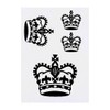 4 x 'Royal Crown' Temporary Tattoos - Water Resistant, Skin-Safe,