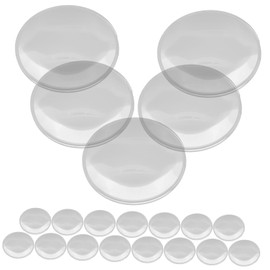 Gatuida 20pcs Leather Magnifier Wallet Size Magnifier Magnifying Lens Bulk Conex Optical Mini Double Convex Lenses Bi-Convex Lens Bulk Starter Convex Lenses for Science Handheld Magnifier