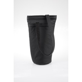 chill-n-go Leather One Bottle Bag - Insulated Wine tote (Black)