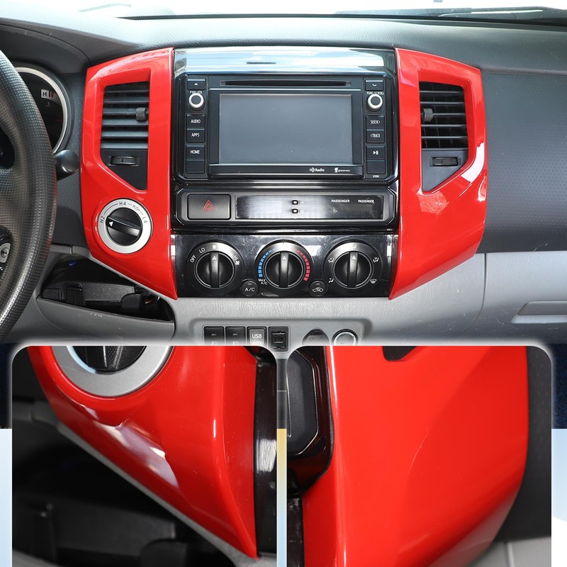 LLKUANG Car ABS Central Control Dashboard Air Outlet Frame Cover