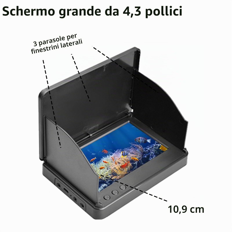 Fotocamera Fish Finder, telecamera da pesca subacquea da 5000 mAh