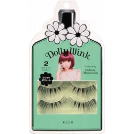 Dolly Wink Eyelash NO2 Sweet Girly Black 2 Pairs (x1)